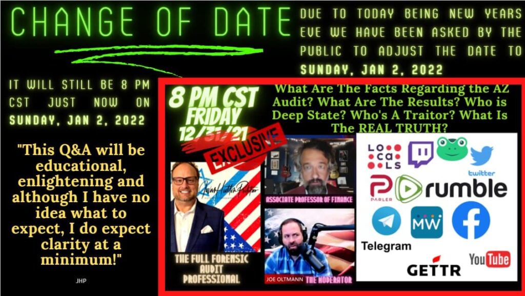 MyPatriotsNetwork-Here Is Why Jovan Hutton Pulitzer & Prof. David Clements Pushed Back Their Public Debate Until 2022!