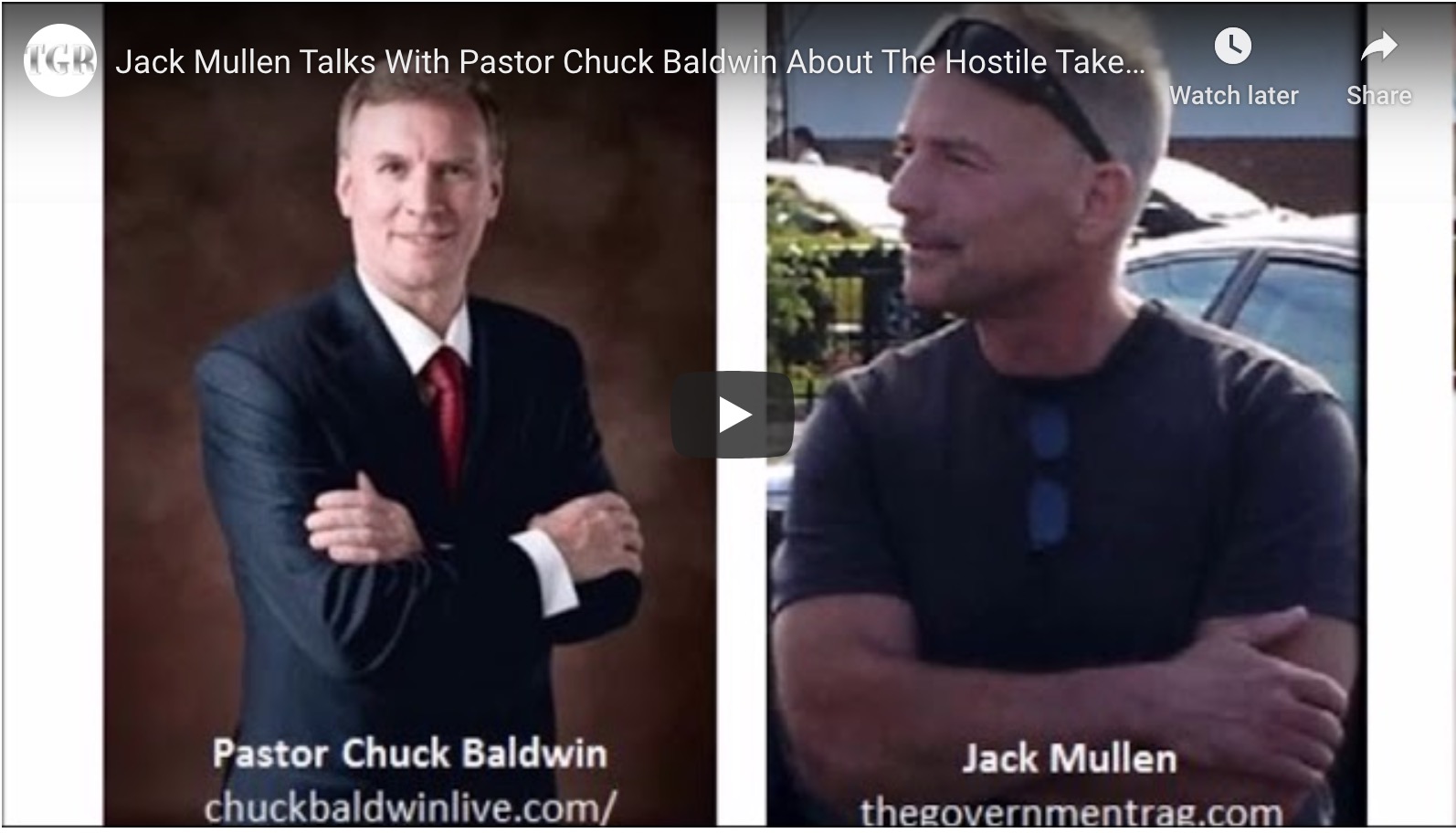 Jack Mullen Talks with Dr. Chuck Baldwin Christian Pastor about the Take Down of Civilization in Progress Now.