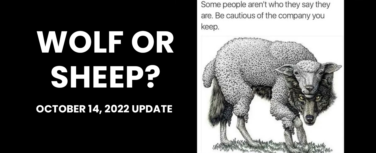 MyPatriotsNetwork-Wolf or Sheep? – October 14, 2022 Update