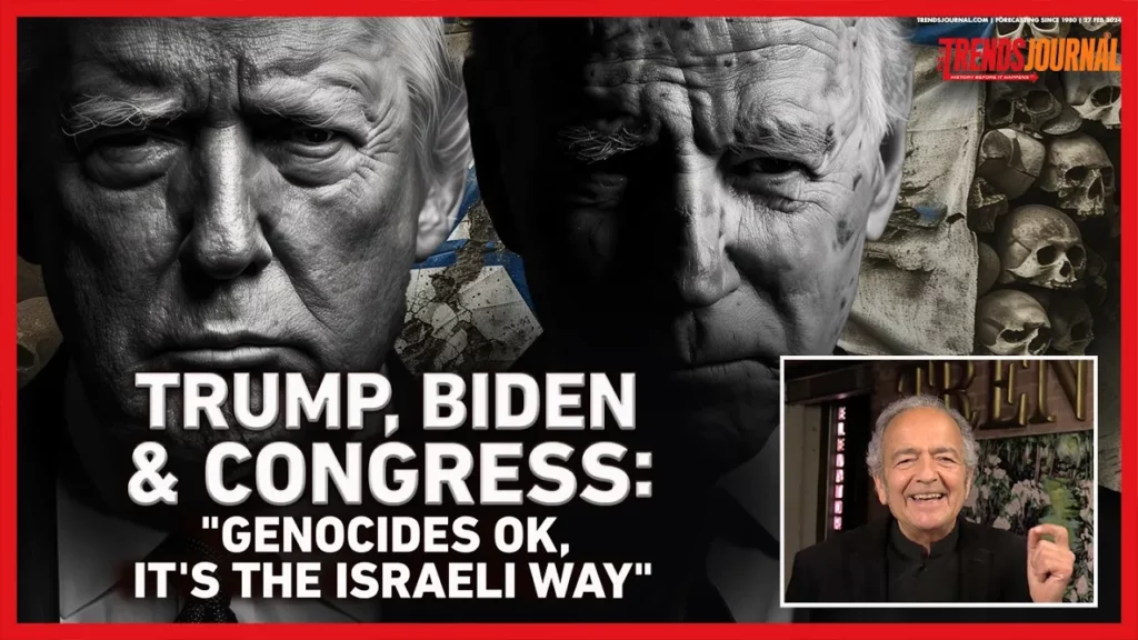 Gerald Celente on Trends Journal talks aout how trump and biden ok the israeli way