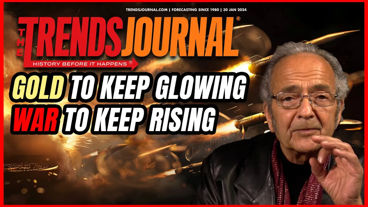 Gerald Celente talks about how gold keeps lowering as war keeps rising