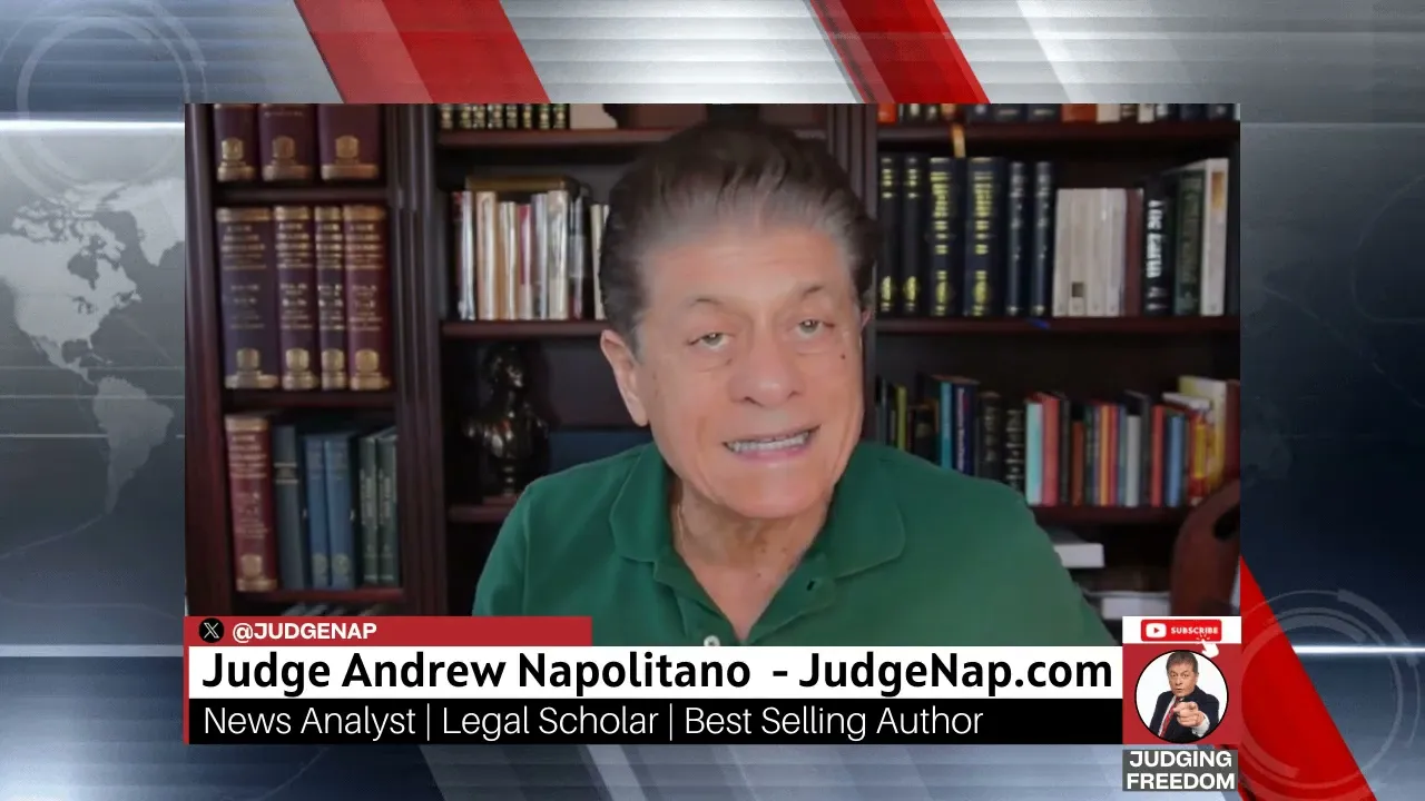 Judge Napolitano – Judging Freedom channel talks about scotus states kicking trump off the ballot