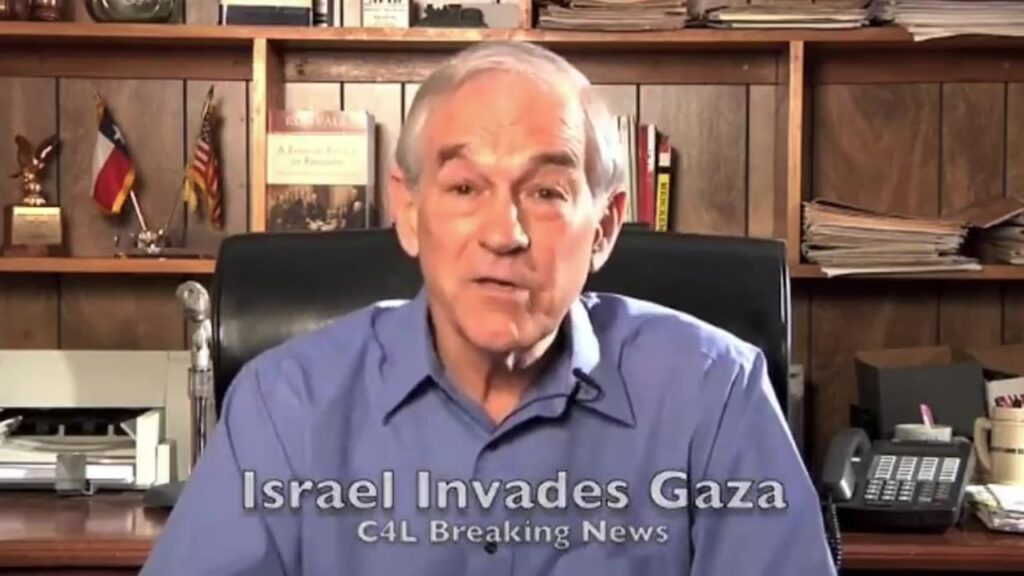 SettingBrushFires with ron paul about iseral invading gaza