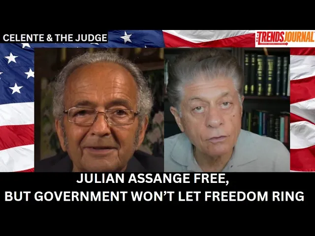 Gerald Celente talks about how julian assange is free on trends journal