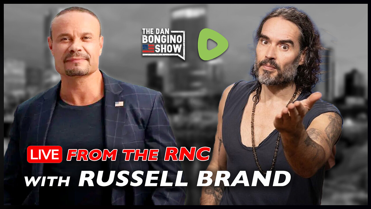 Dan Bongino talks with russell brand live at the republican national convention