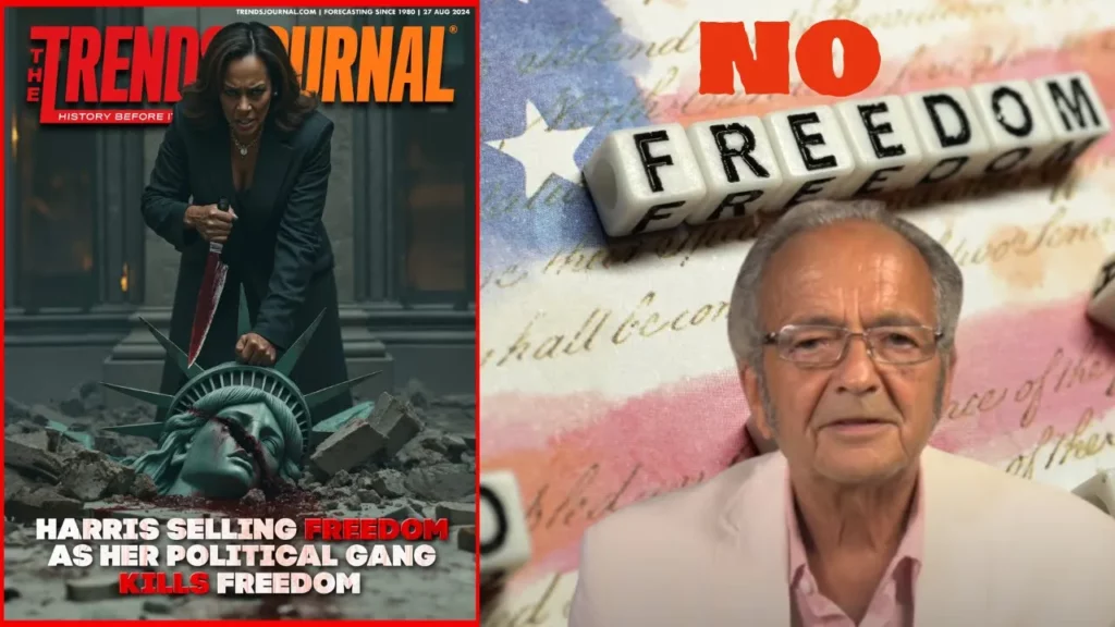 Gerald Celente talks about how harris is selling freedom as her political gangs kill freedom