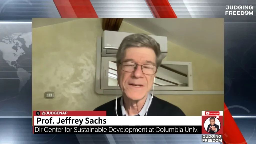 Judge Napolitano – Judging Freedom talks about how Professor jeffery sachs path to peace in plain sight