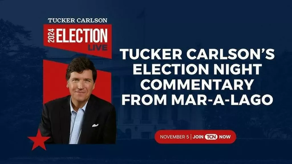 Tucker Carlson Network live at mar a lago
