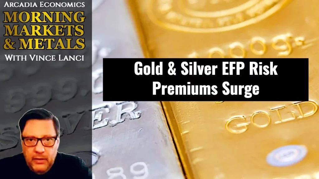 Arcadia Economics talks about how gold and silver is the risk of premiums surge