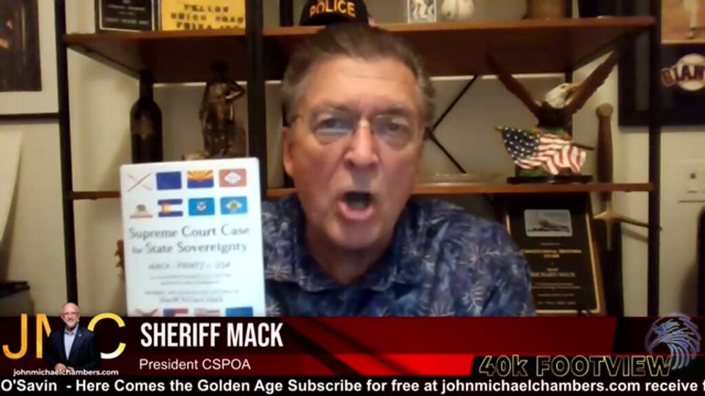 CSPOA with sheriff richard mack talks about his urgent plea to trump to stay safe