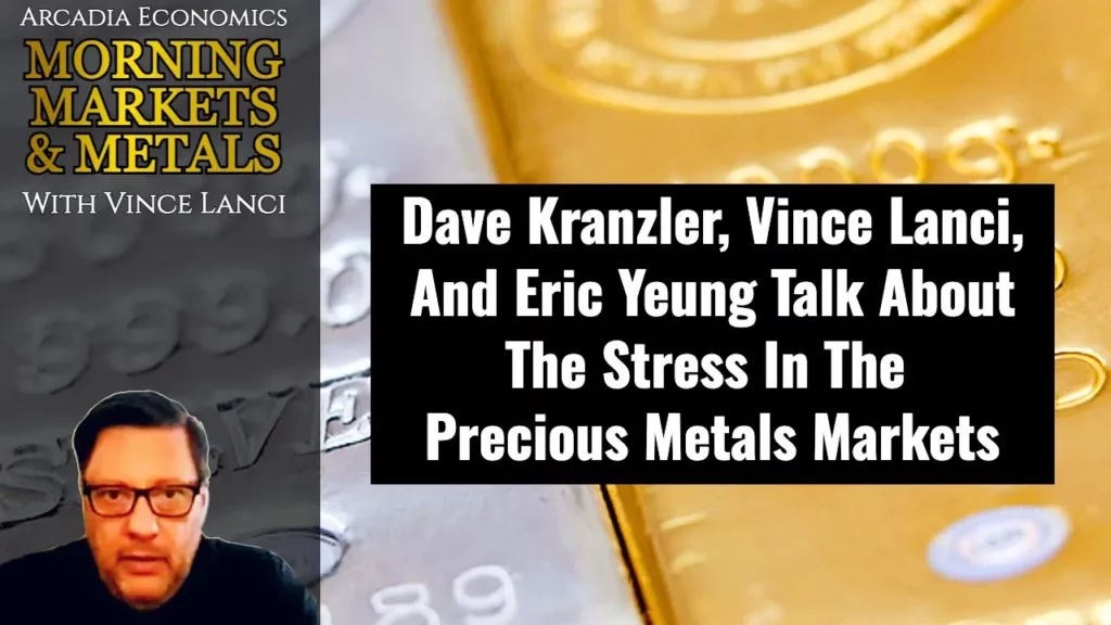 Arcadia Economics talks about how dave kranzler and vince lanci talks about stress in the precious metals markets
