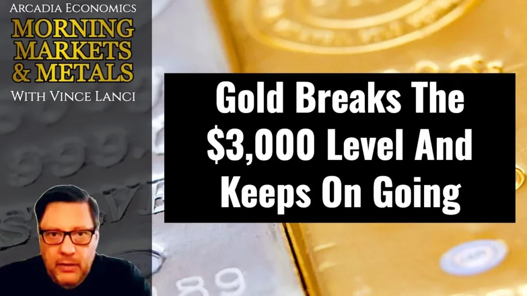 Arcadia Economics talks about how gold breaks 3000 dollars