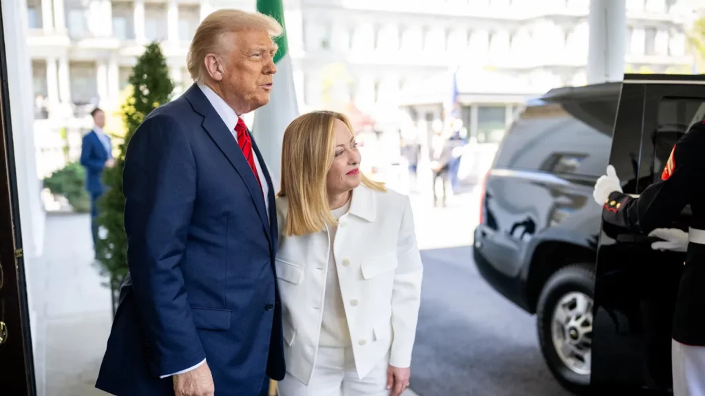 The White House welcomes italian pm meloni