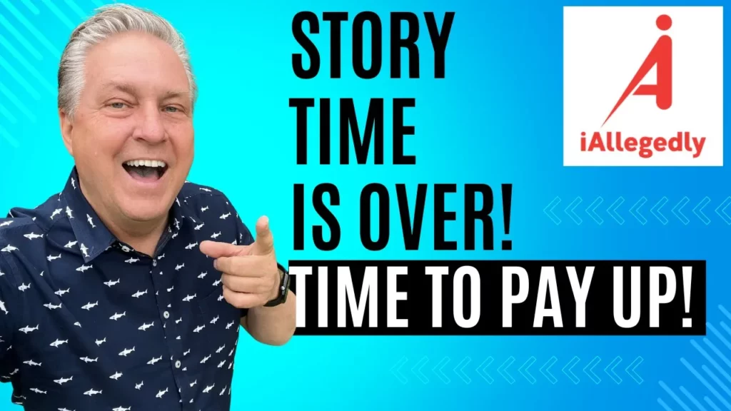 I Allegedly talks about how its time to pay up