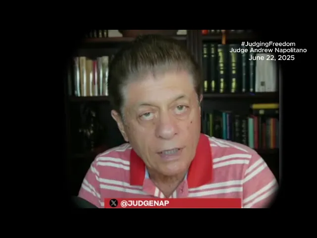 Judge Napolitano – Judging Freedom channel talks about if striking iran was unconstitutional or a war crime