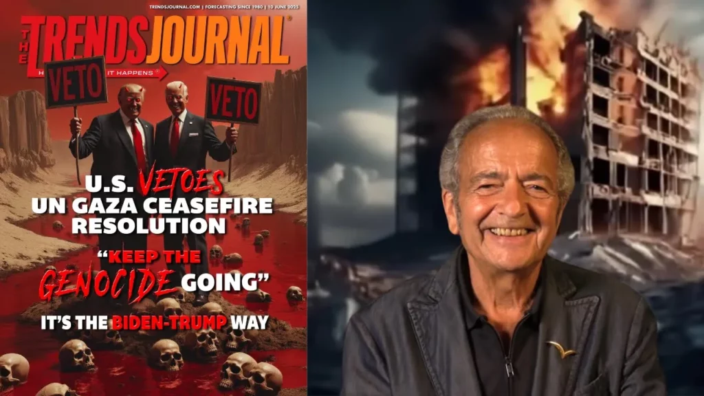 Gerald Celente talks about how the US vetoed a UN gaza ceasefire on trends journal