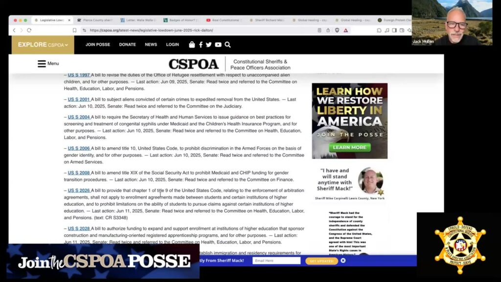 CSPOA with just jack discusses rick daltons legislative