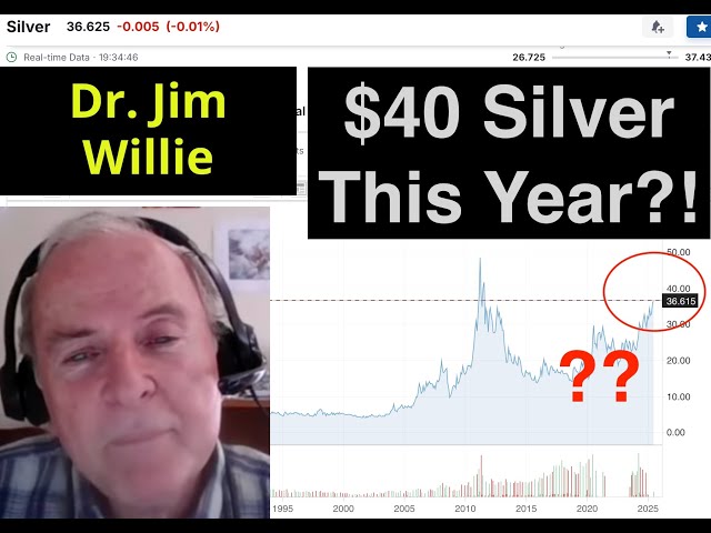 Arcadia Economics talks about how jim willie is expecting silver to break 40 before the end of the year