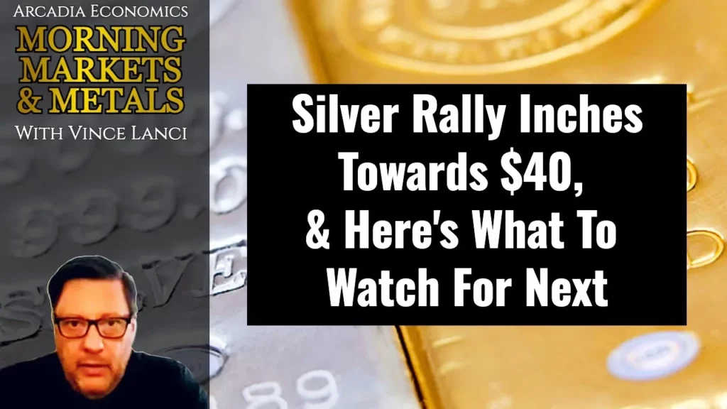Arcadia Economics talks about the silver rally inches towards 40