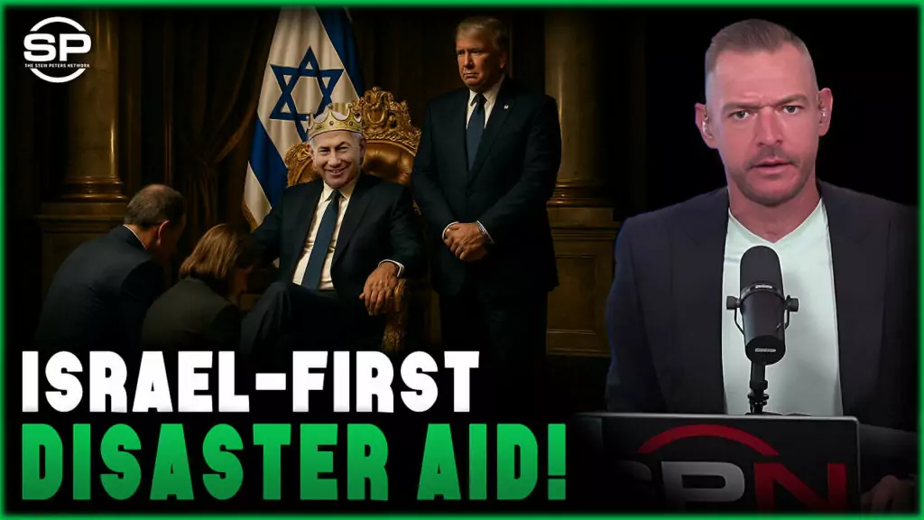 The Stew Peters Network talks about trump will only help you in a disaster if your city bows to israel
