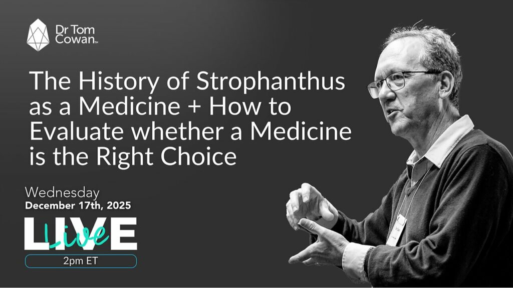 DrTomCowan talks about how a webinar from december 17th 2025